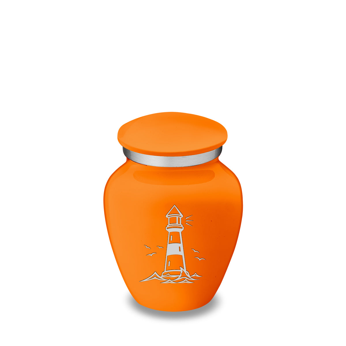 Keepsake Embrace Burnt Orange Lighthouse Cremation Urn