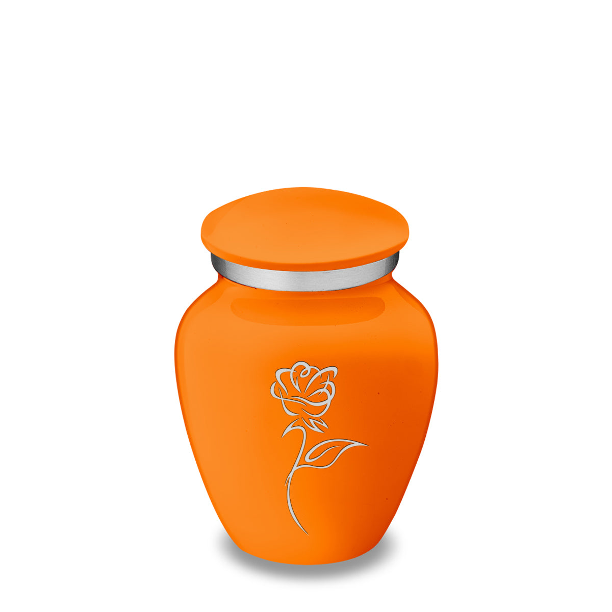 Keepsake Embrace Burnt Orange Rose Cremation Urn