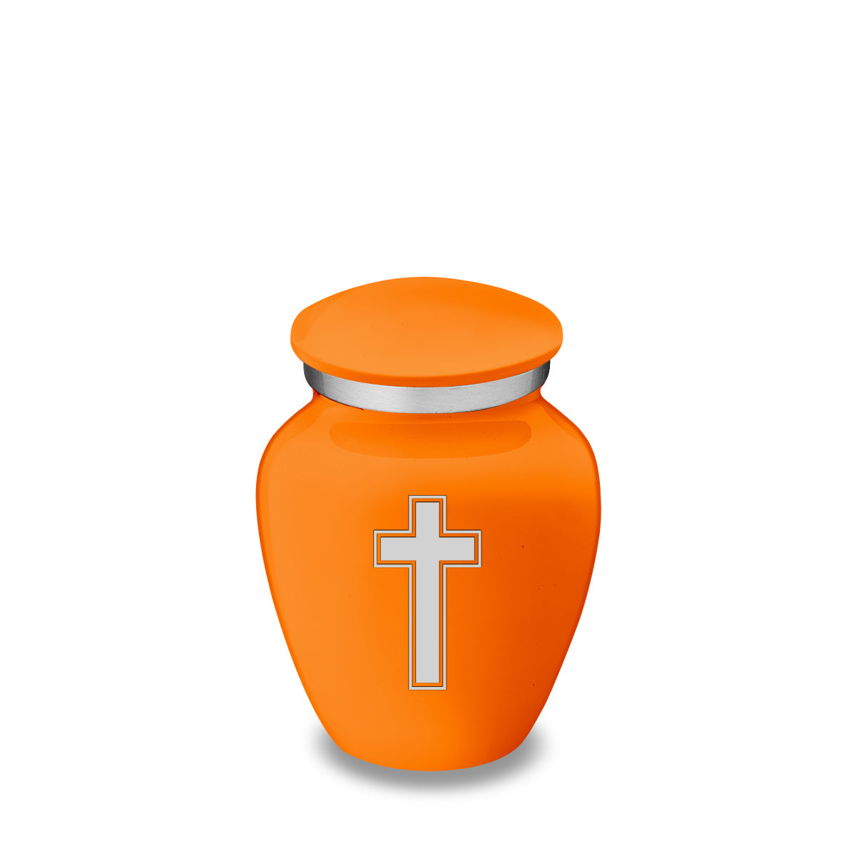 Keepsake Embrace Burnt Orange Simple Cross Cremation Urn