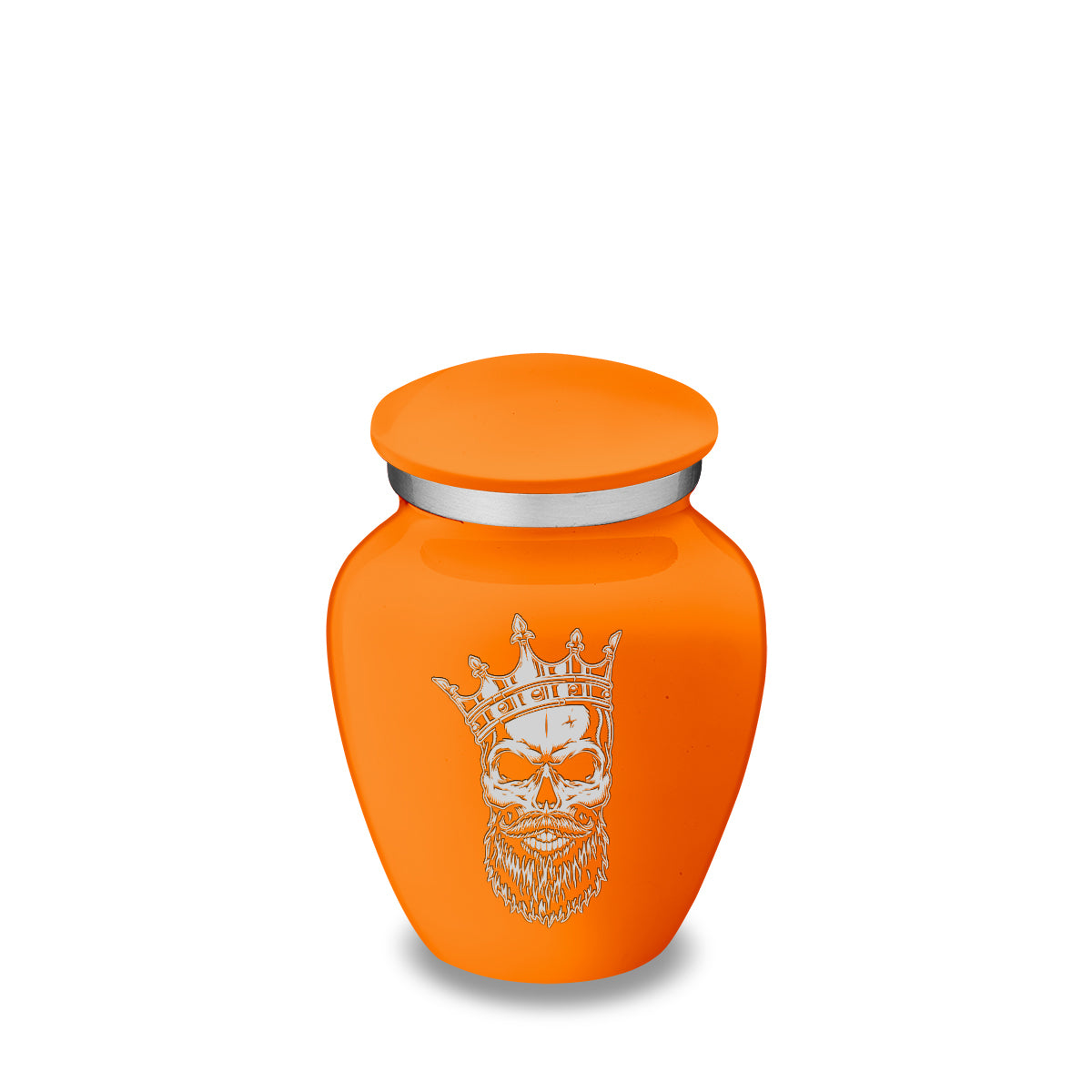 Keepsake Embrace Burnt Orange Skull Cremation Urn