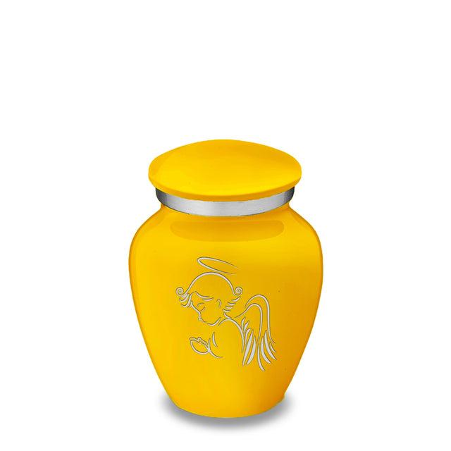 Keepsake Embrace Yellow Angel Cremation Urn