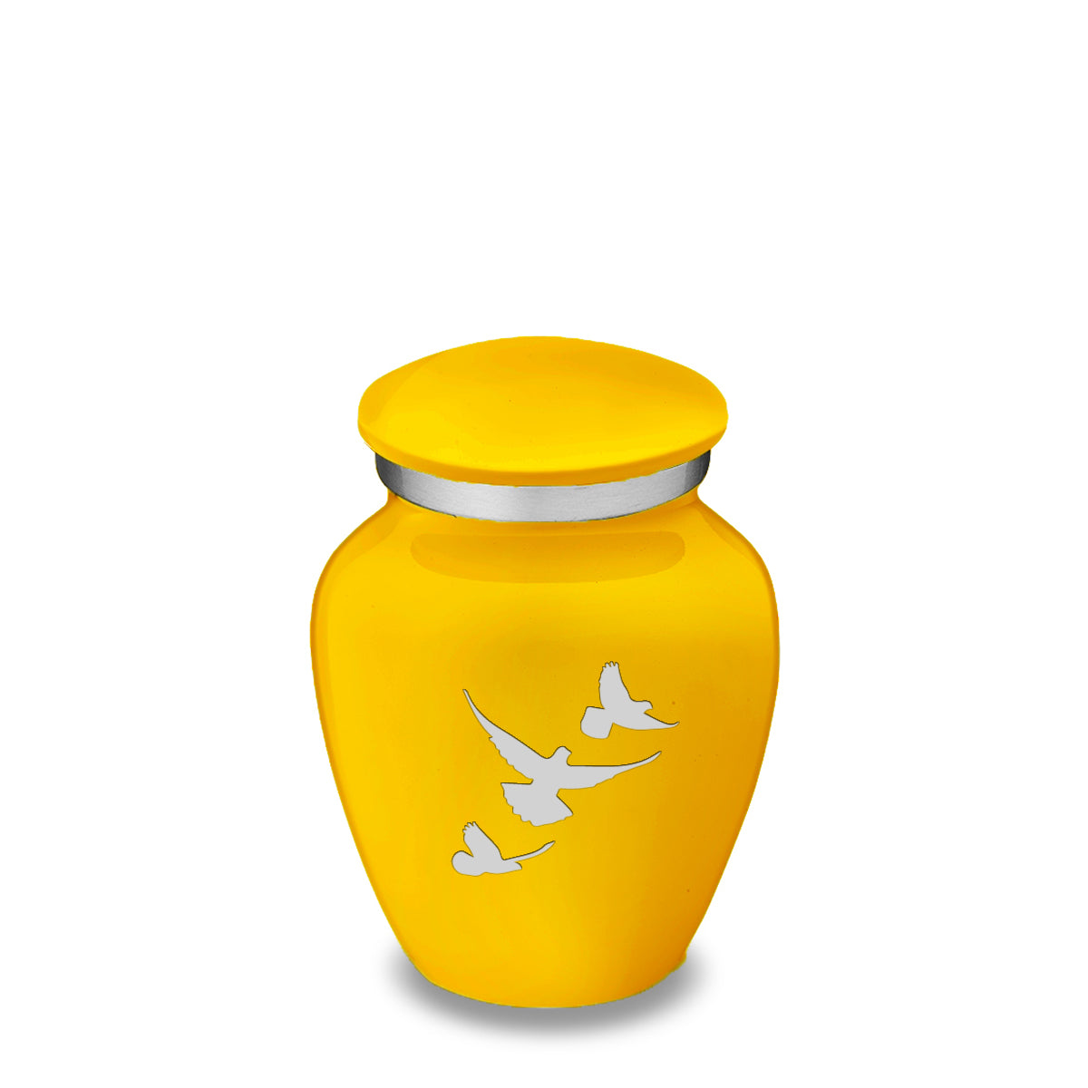 Keepsake Embrace Yellow Doves Cremation Urn