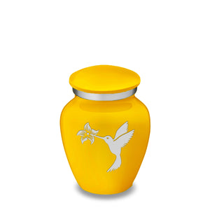 Keepsake Embrace Yellow Hummingbird Cremation Urn
