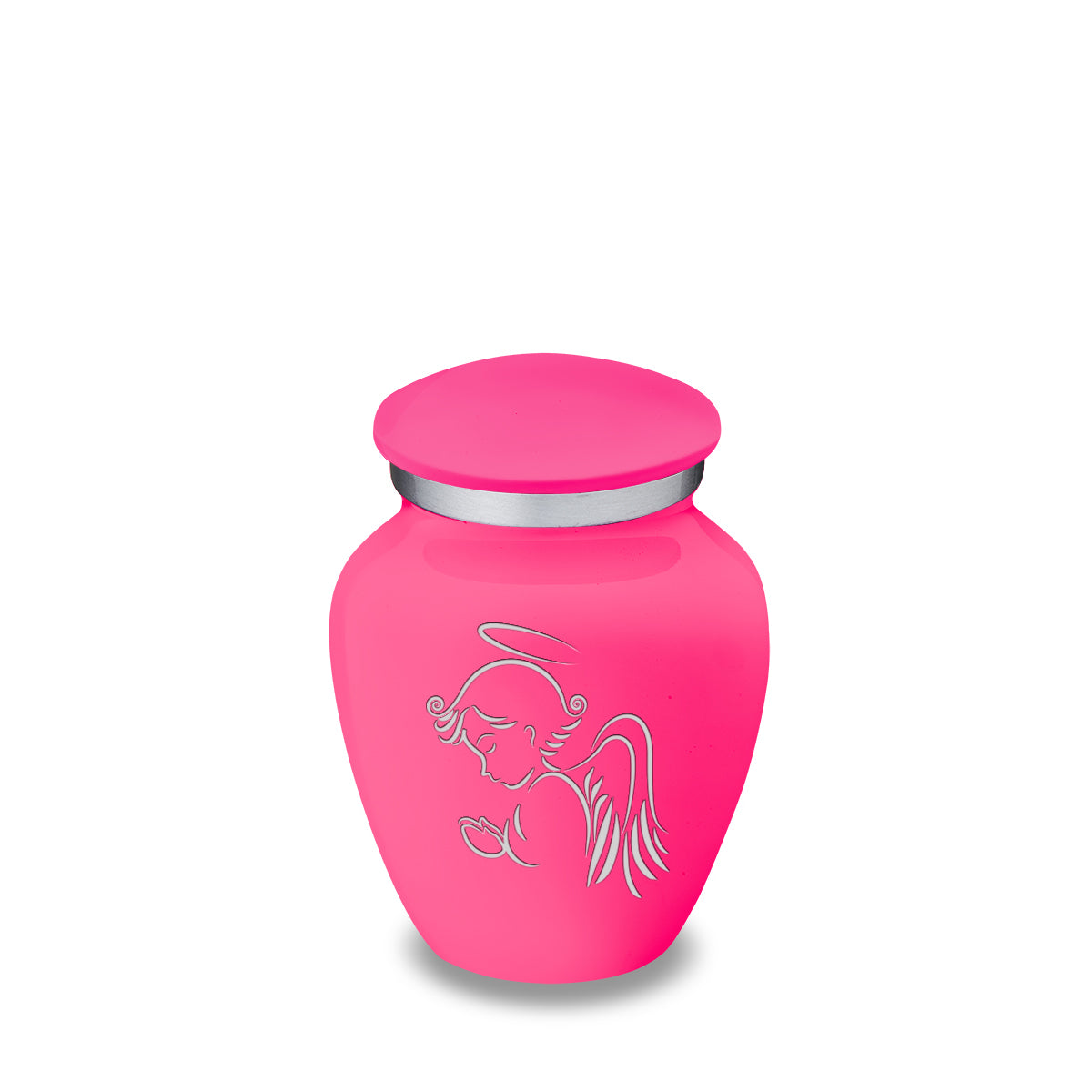 Keepsake Embrace Bright Pink Angel Cremation Urn