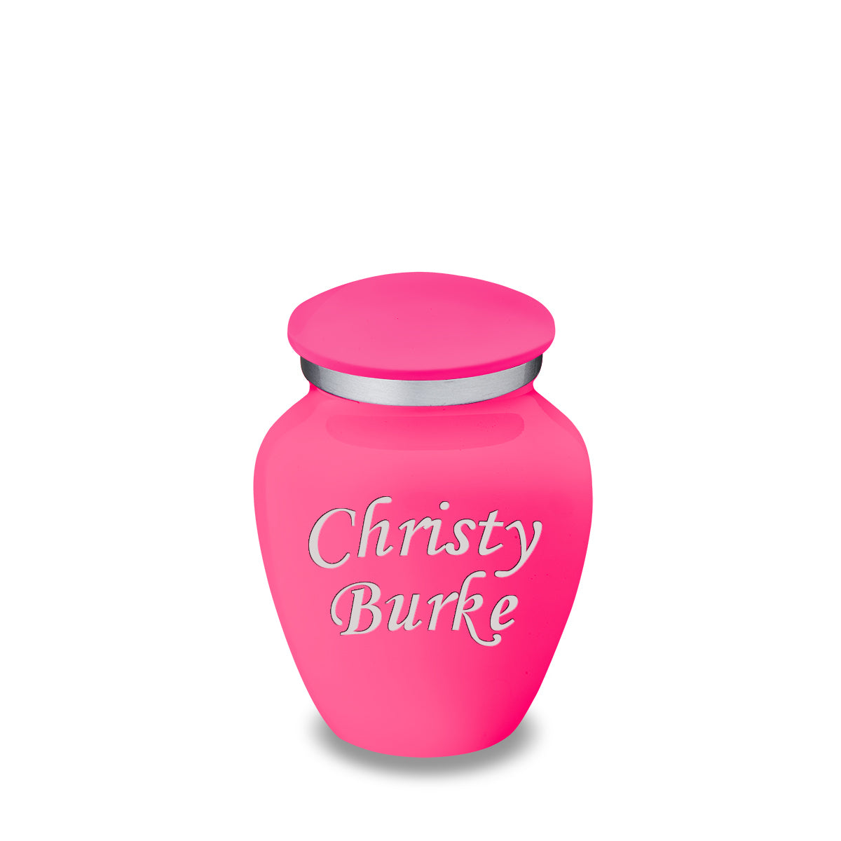 Keepsake Embrace Bright Pink Custom Engraved Cremation Urn