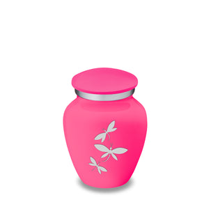 Keepsake Embrace Bright Pink Dragonflies Cremation Urn