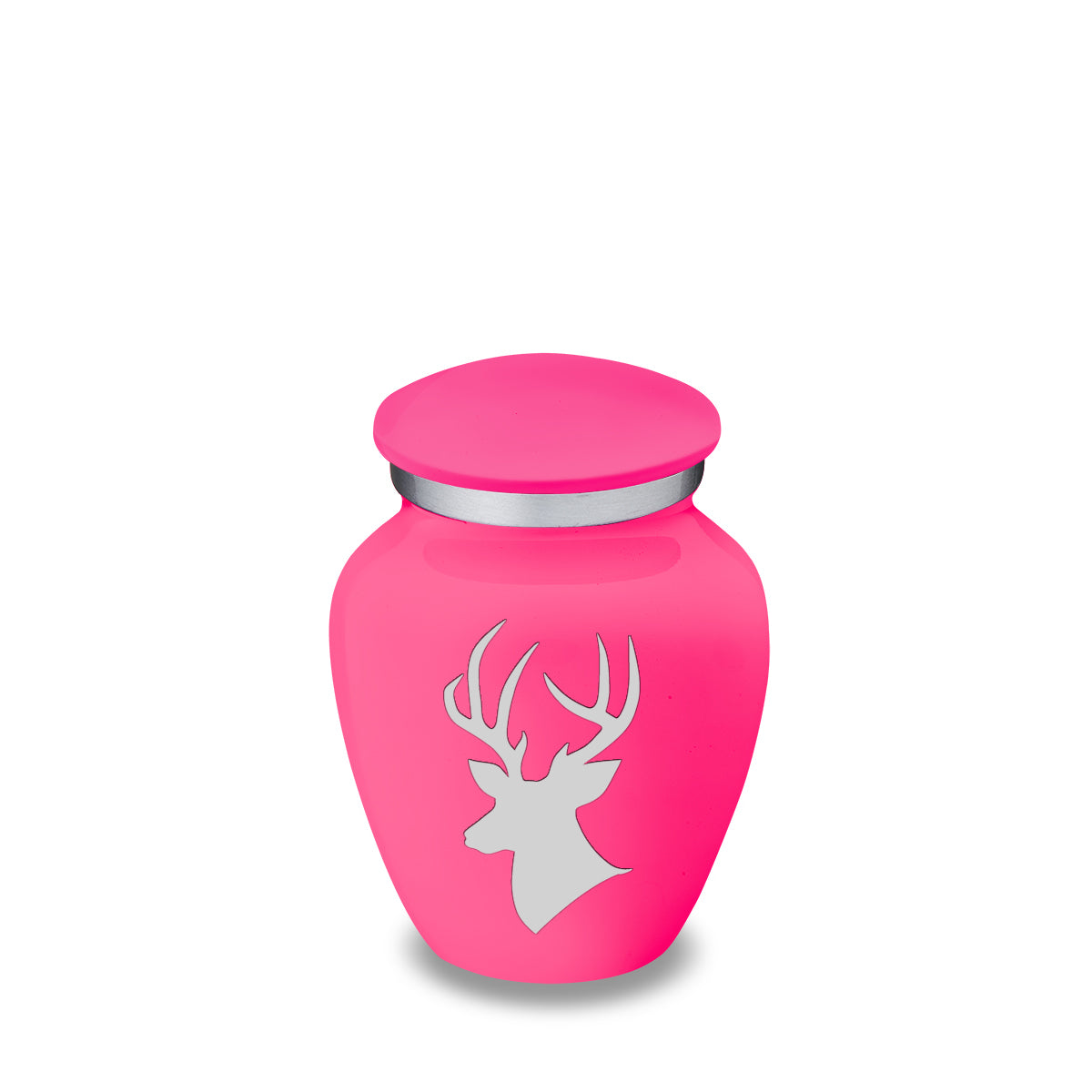 Keepsake Embrace Bright Pink Deer Cremation Urn