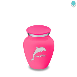 Keepsake Embrace Bright Pink Dolphin Cremation Urn