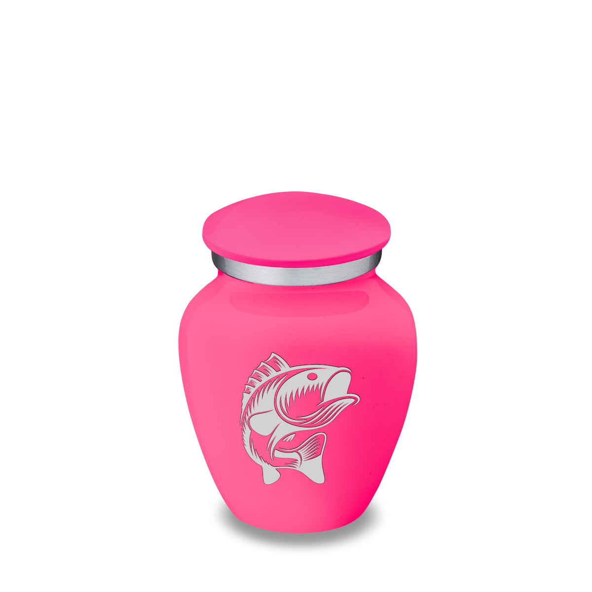 Keepsake Embrace Bright Pink Fish Cremation Urn