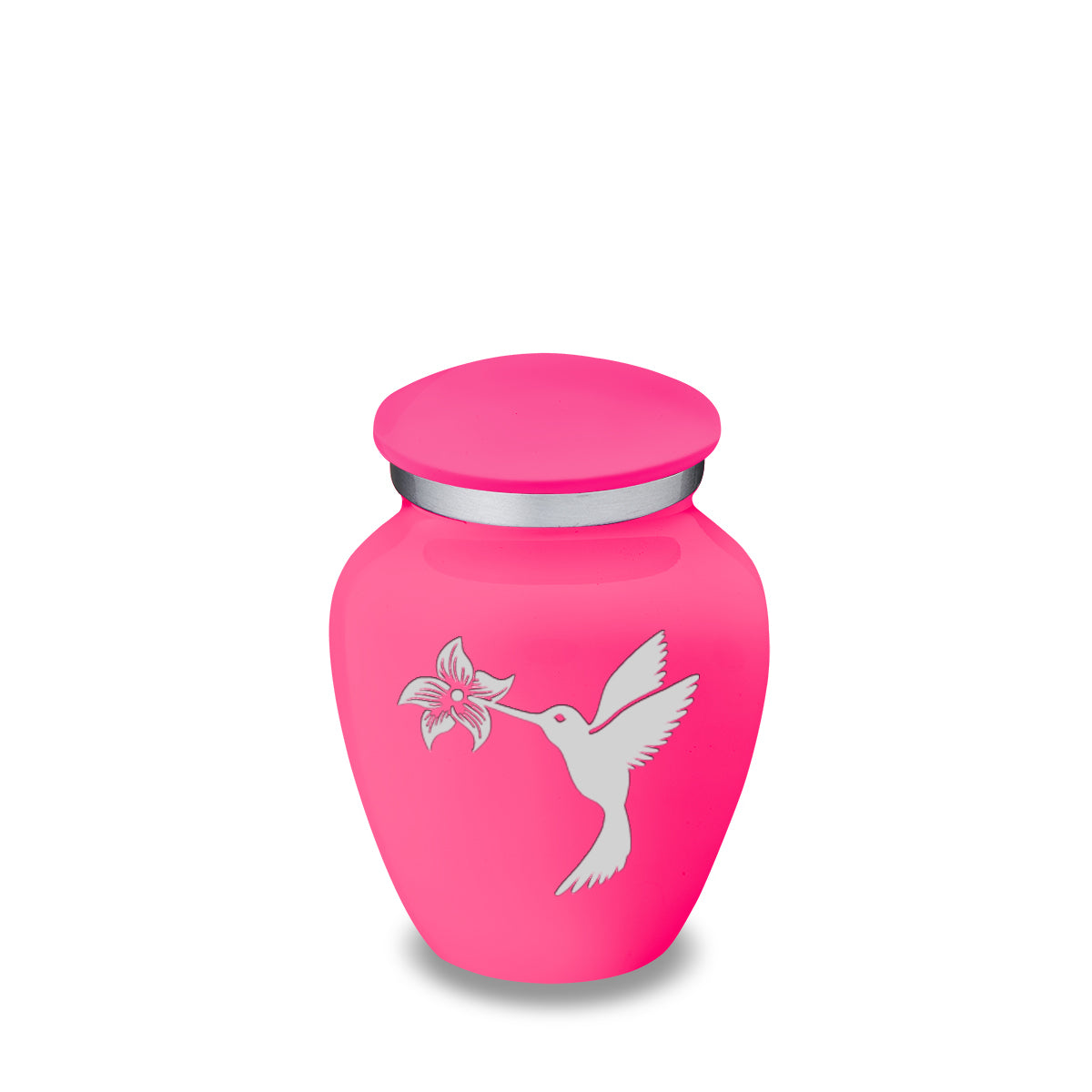 Keepsake Embrace Bright Pink Hummingbird Cremation Urn