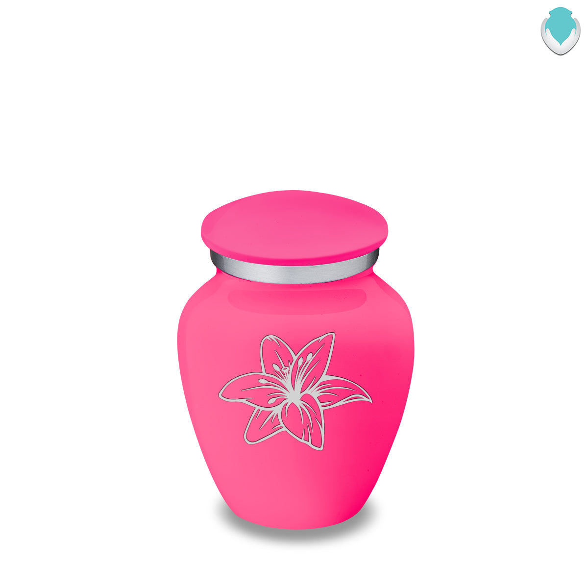 Keepsake Embrace Bright Pink Lily Cremation Urn