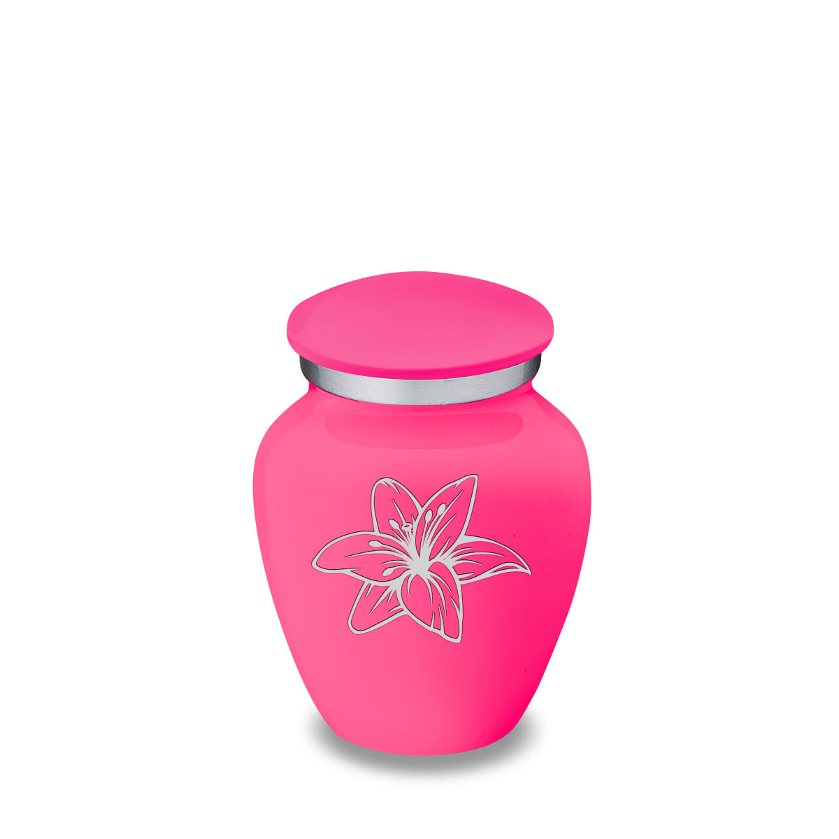 Keepsake Embrace Bright Pink Lily Cremation Urn