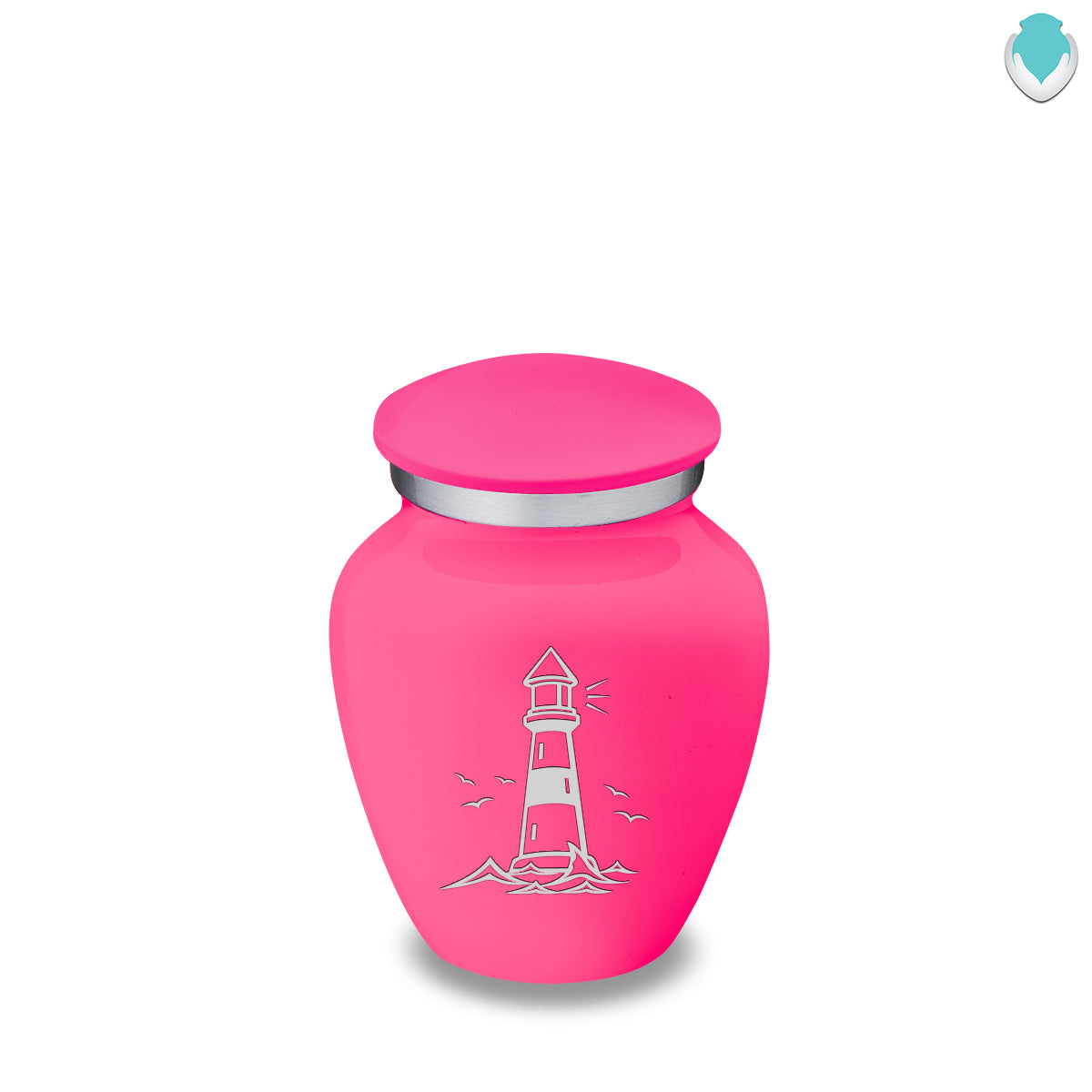 Keepsake Embrace Bright Pink Lighthouse Cremation Urn