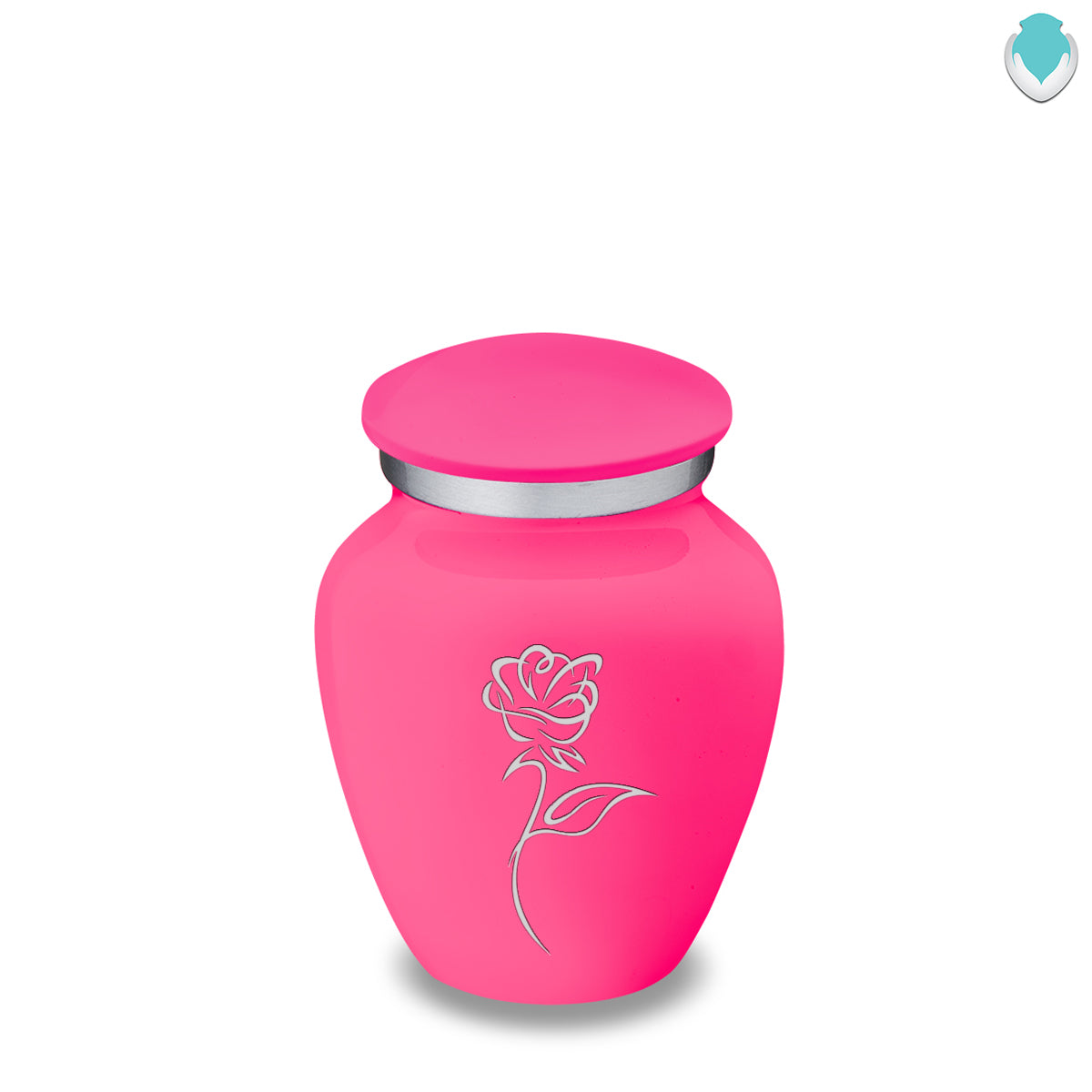 Keepsake Embrace Bright Pink Rose Cremation Urn