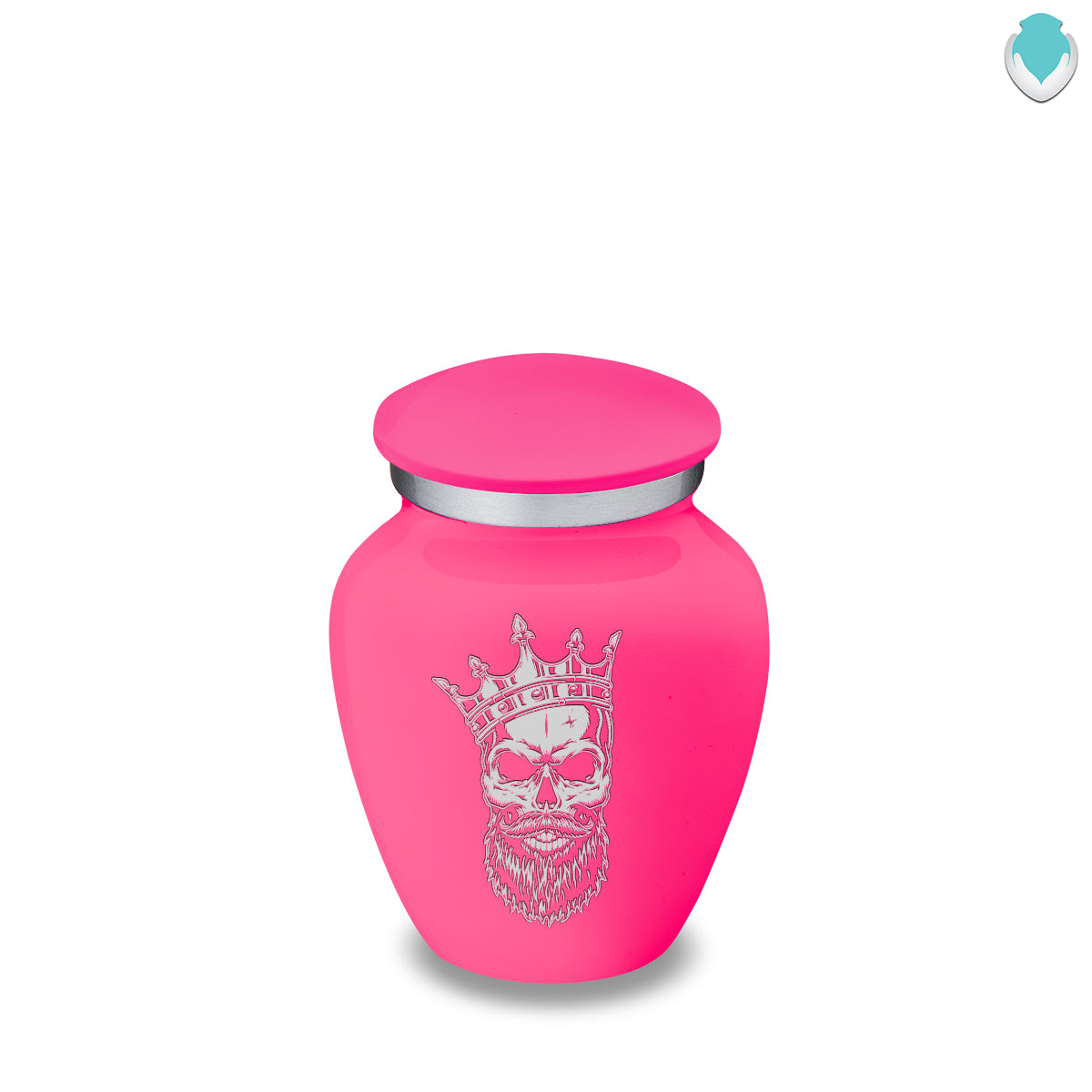 Keepsake Embrace Bright Pink Skull Cremation Urn