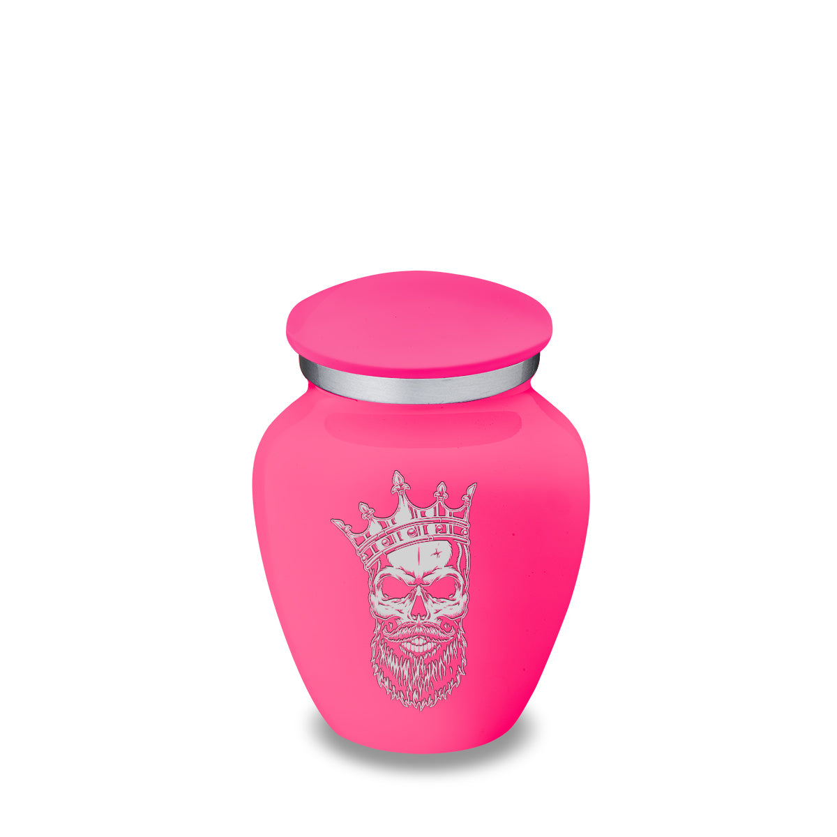 Keepsake Embrace Bright Pink Skull Cremation Urn