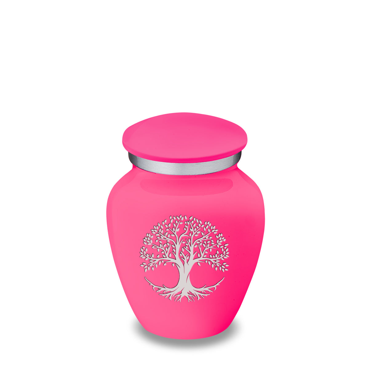 Keepsake Embrace Bright Pink Tree of Life Cremation Urn