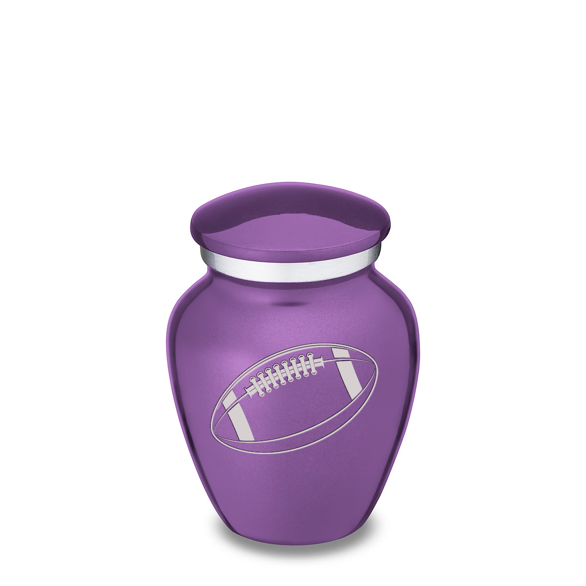 Keepsake Embrace Purple Football Cremation Urn