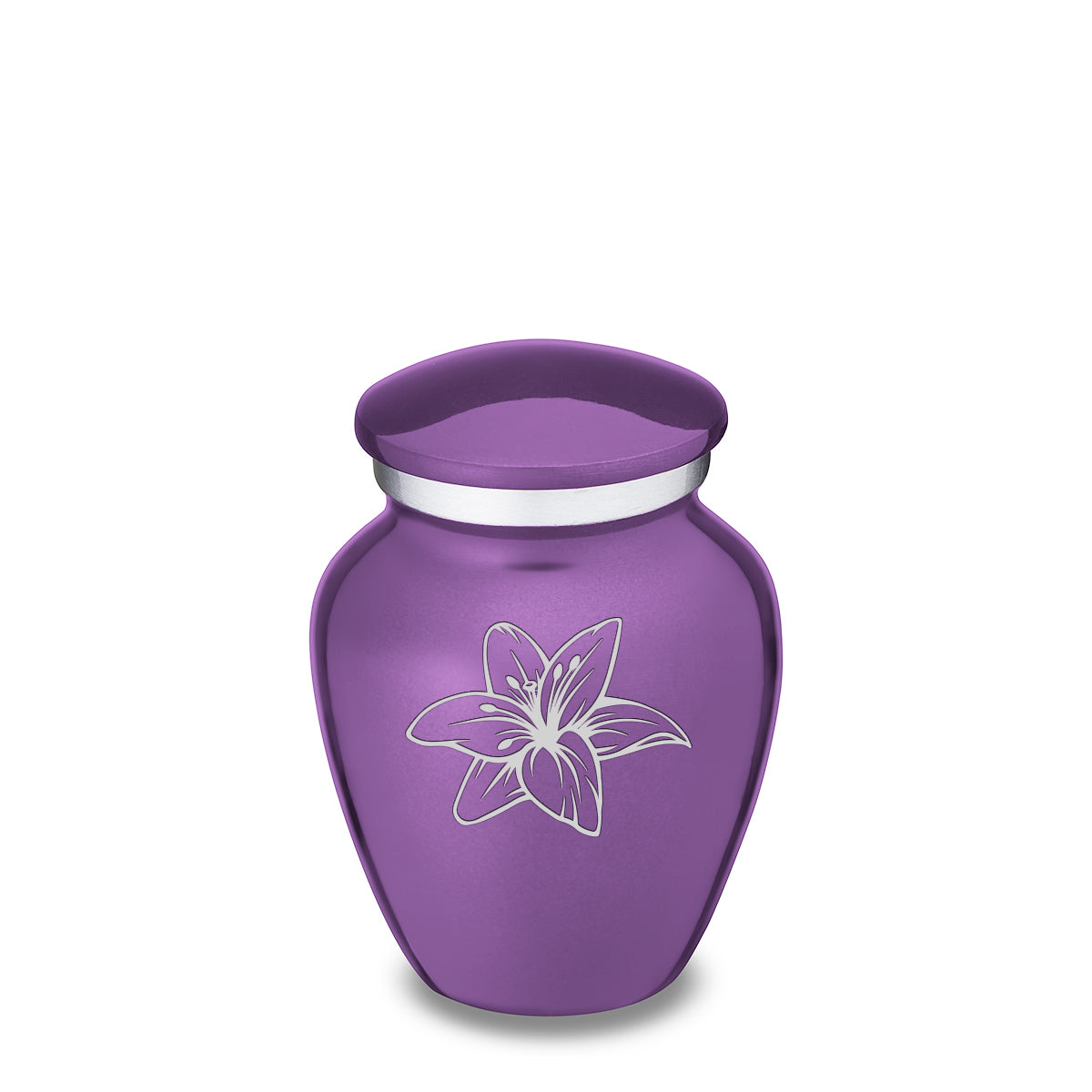 Keepsake Embrace Purple Lily Cremation Urn
