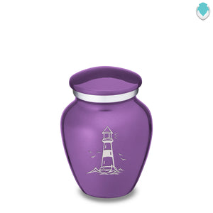 Keepsake Embrace Purple Lighthouse Cremation Urn
