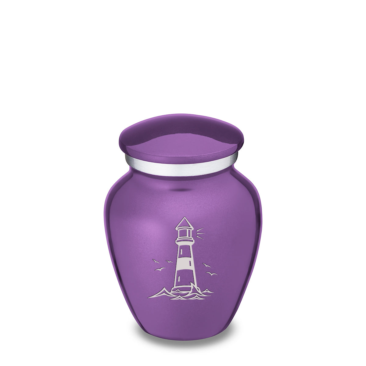 Keepsake Embrace Purple Lighthouse Cremation Urn