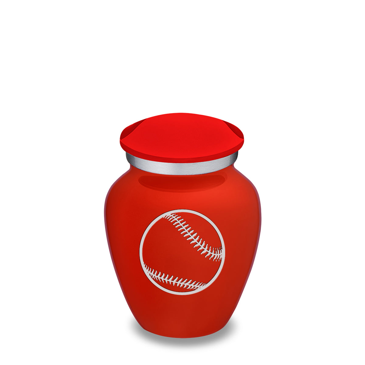 Keepsake Embrace Bright Red Baseball Cremation Urn