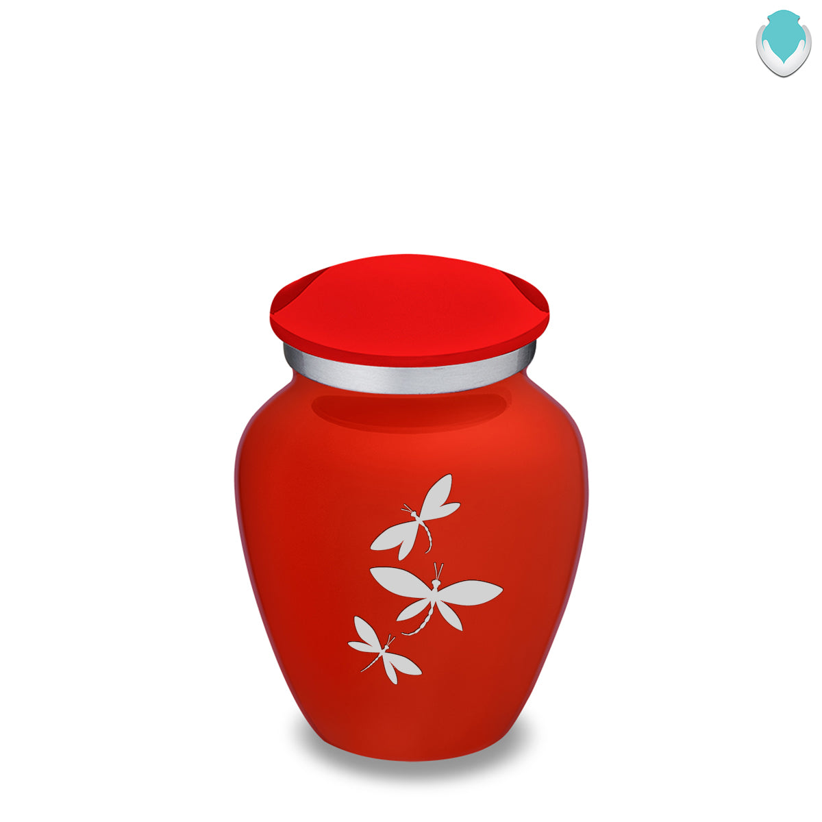 Keepsake Embrace Bright Red Dragonflies Cremation Urn