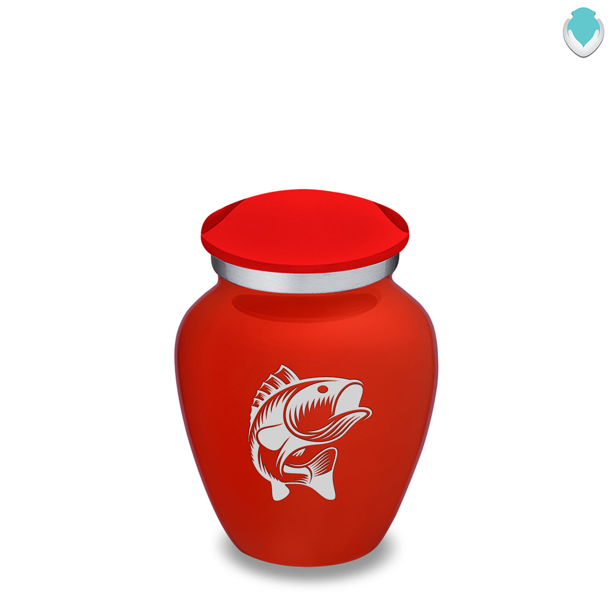 Keepsake Embrace Bright Red Fish Cremation Urn