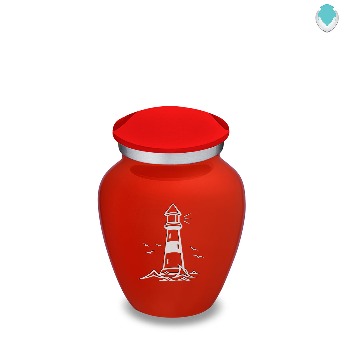 Keepsake Embrace Bright Red Lighthouse Cremation Urn