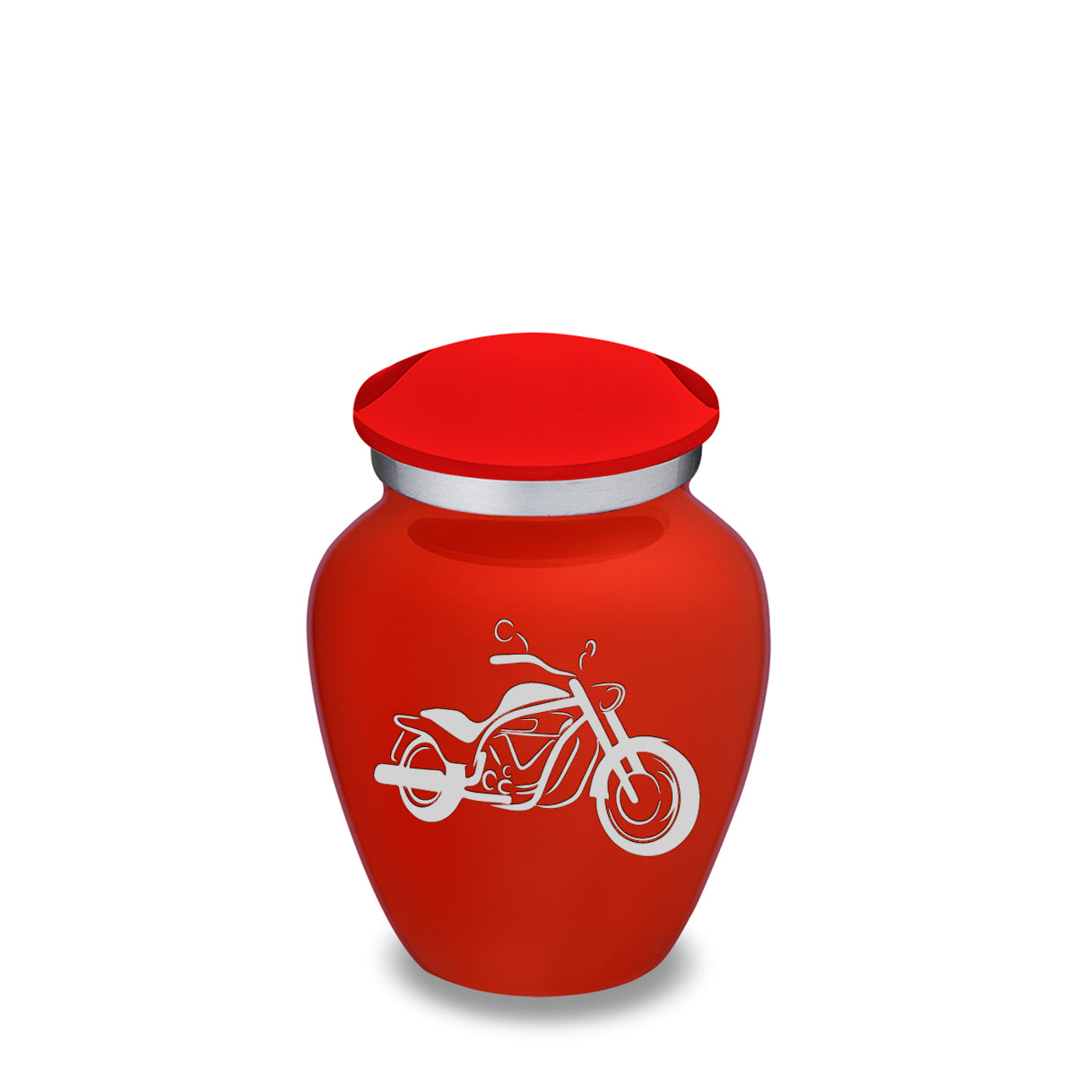 Keepsake Embrace Bright Red Motorcycle Cremation Urn