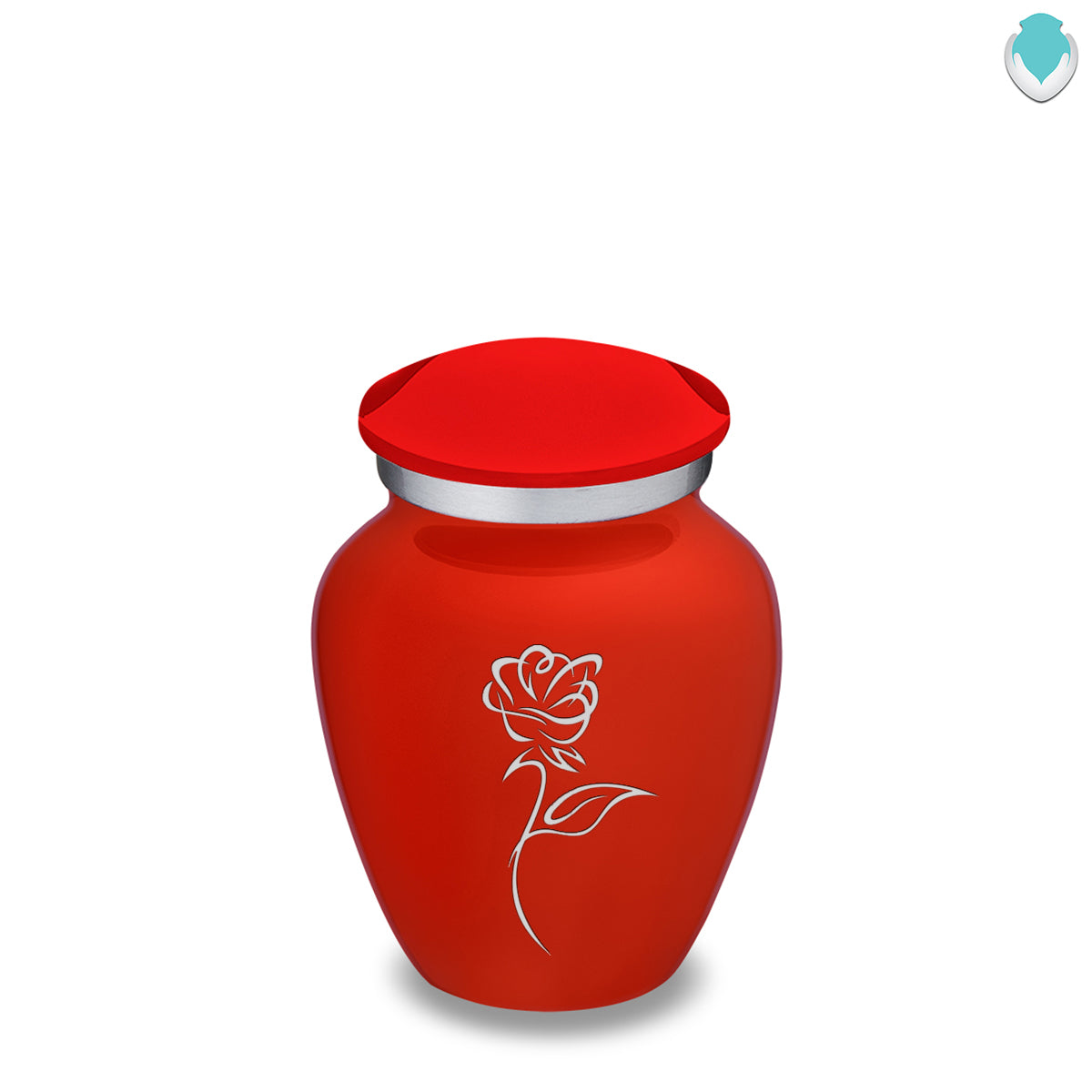 Keepsake Embrace Bright Red Rose Cremation Urn