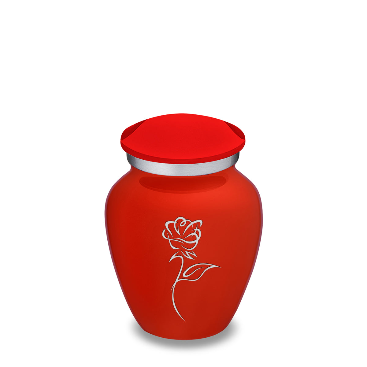 Keepsake Embrace Bright Red Rose Cremation Urn