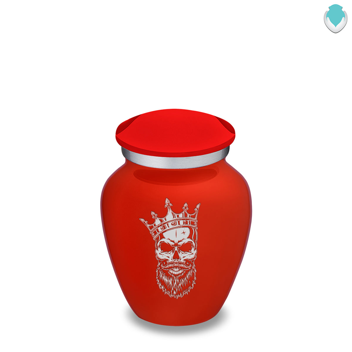 Keepsake Embrace Bright Red Skull Cremation Urn