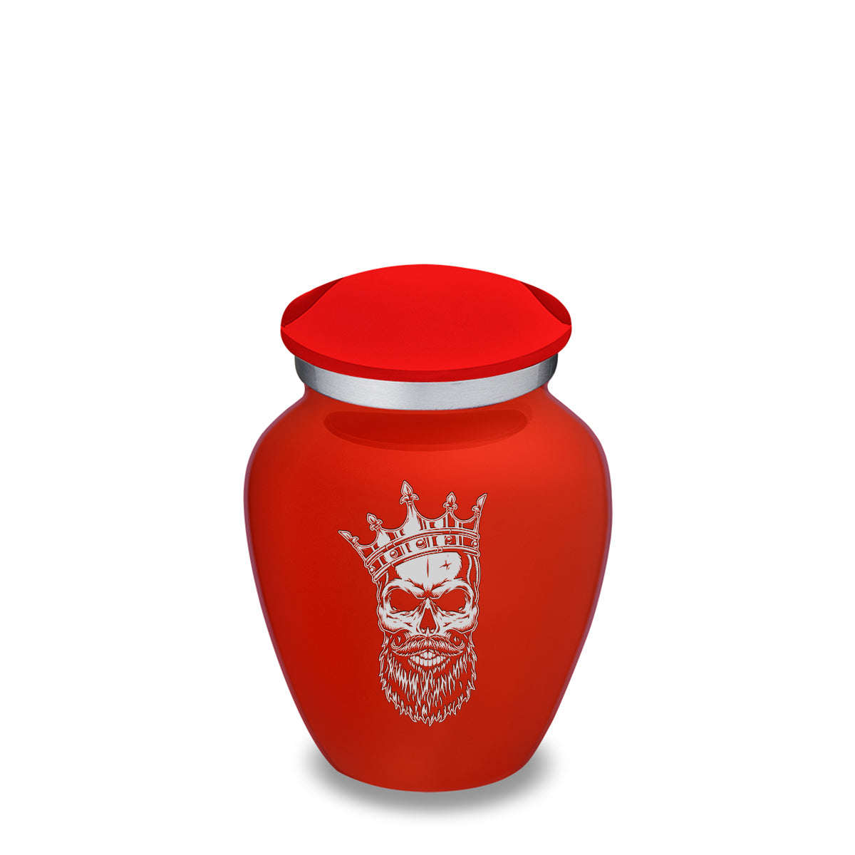 Keepsake Embrace Bright Red Skull Cremation Urn