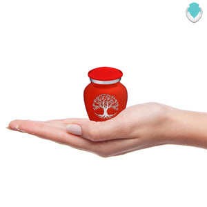 Keepsake Embrace Bright Red Tree of Life Cremation Urn