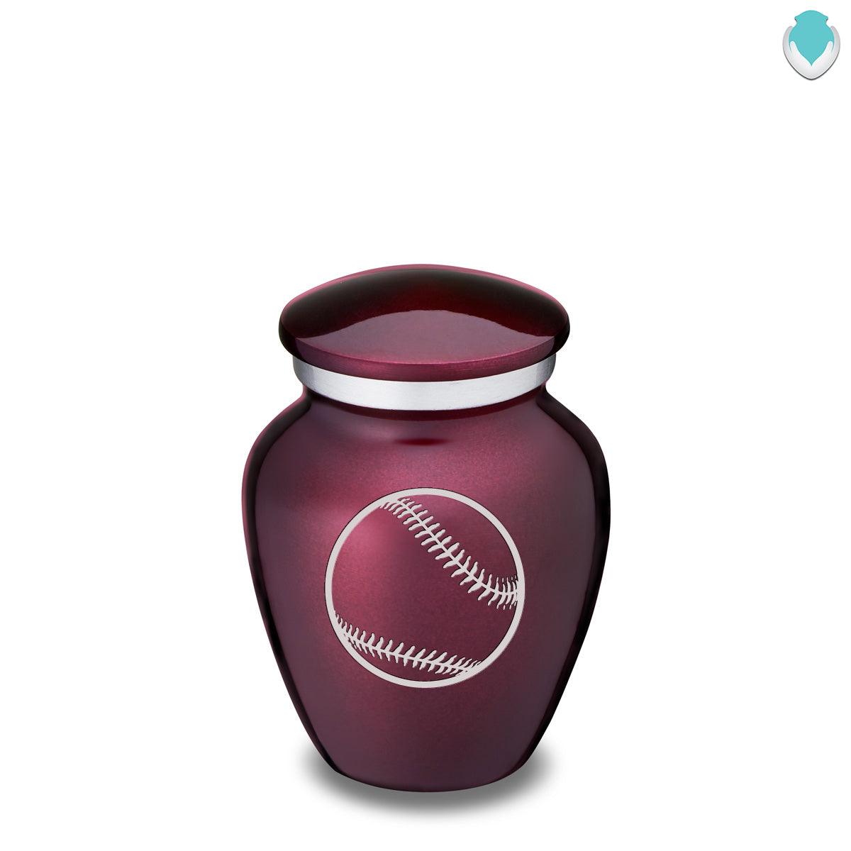 Keepsake Embrace Cherry Purple Baseball Cremation Urn