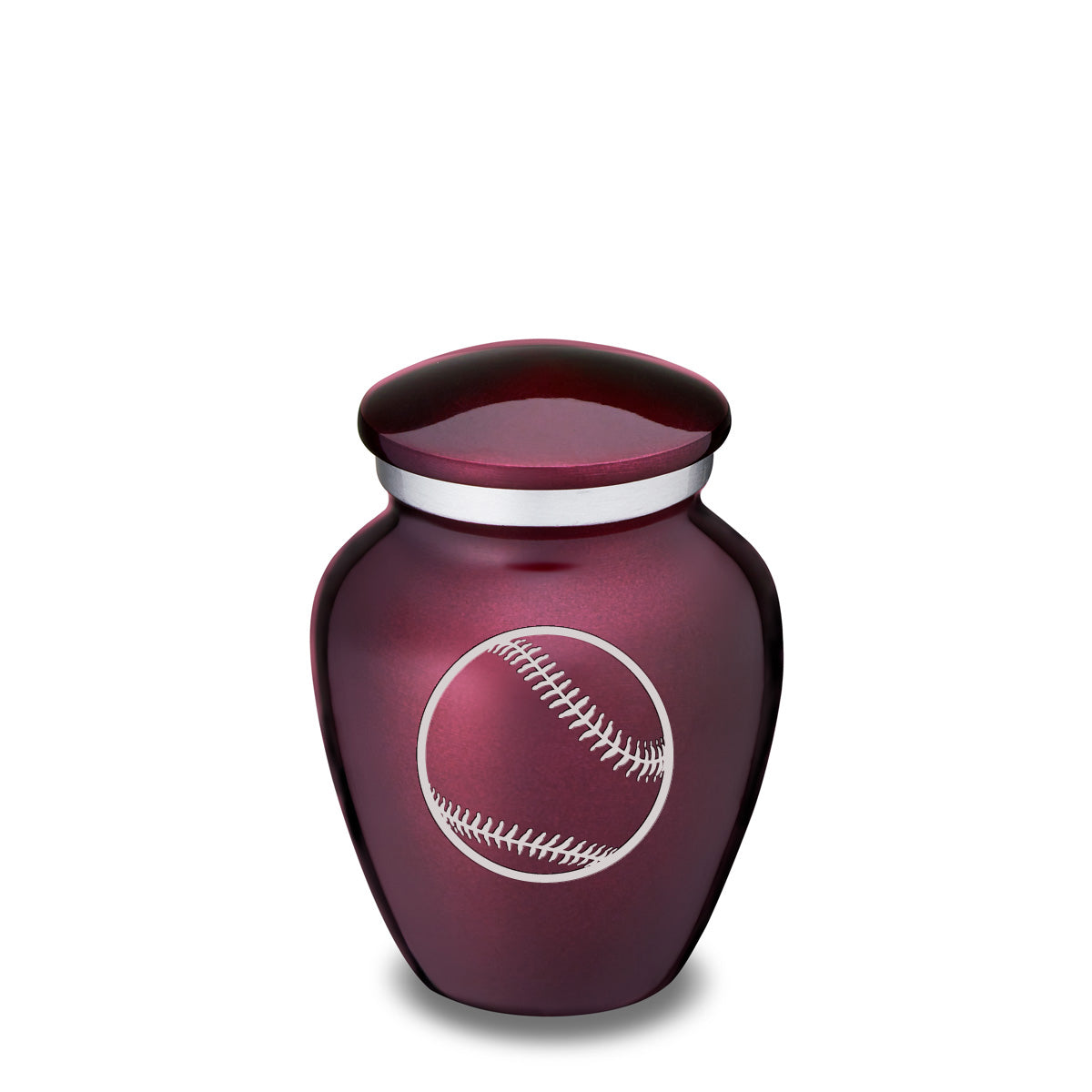 Keepsake Embrace Cherry Purple Baseball Cremation Urn