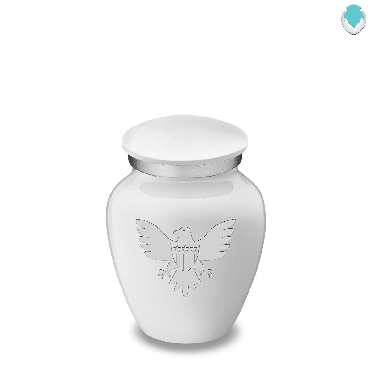 Keepsake Embrace White American Glory Cremation Urn
