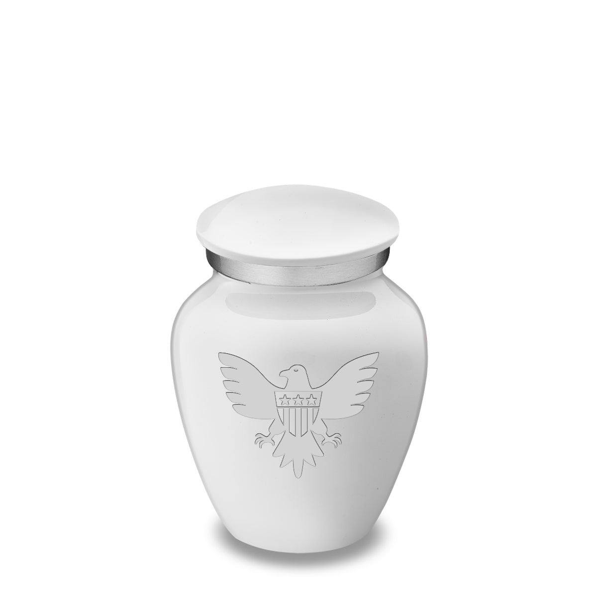 Keepsake Embrace White American Glory Cremation Urn