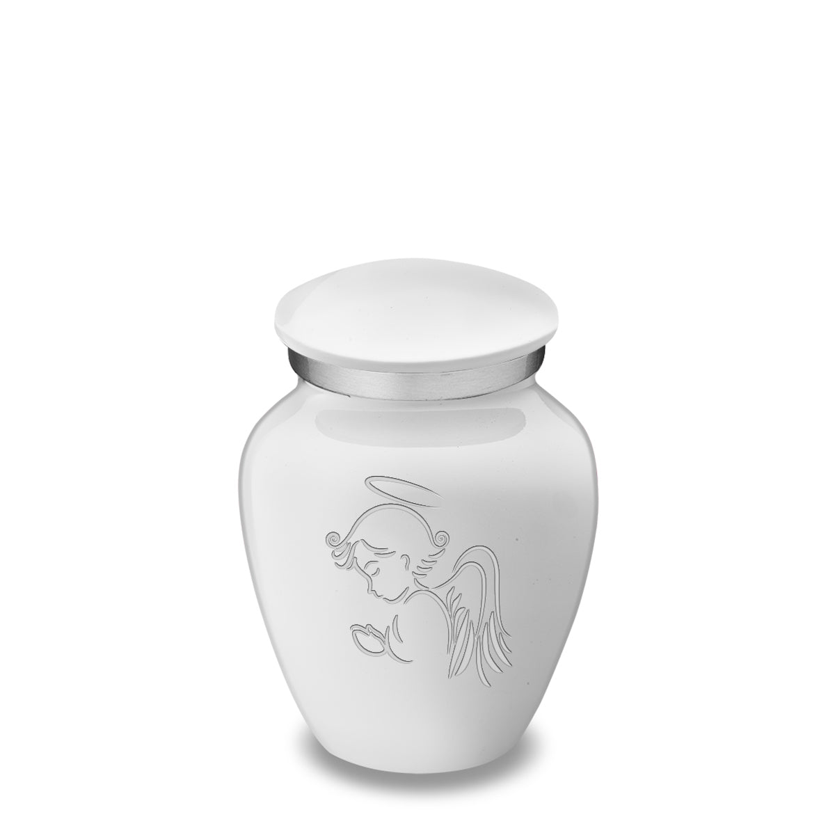 Keepsake Embrace White Angel Cremation Urn