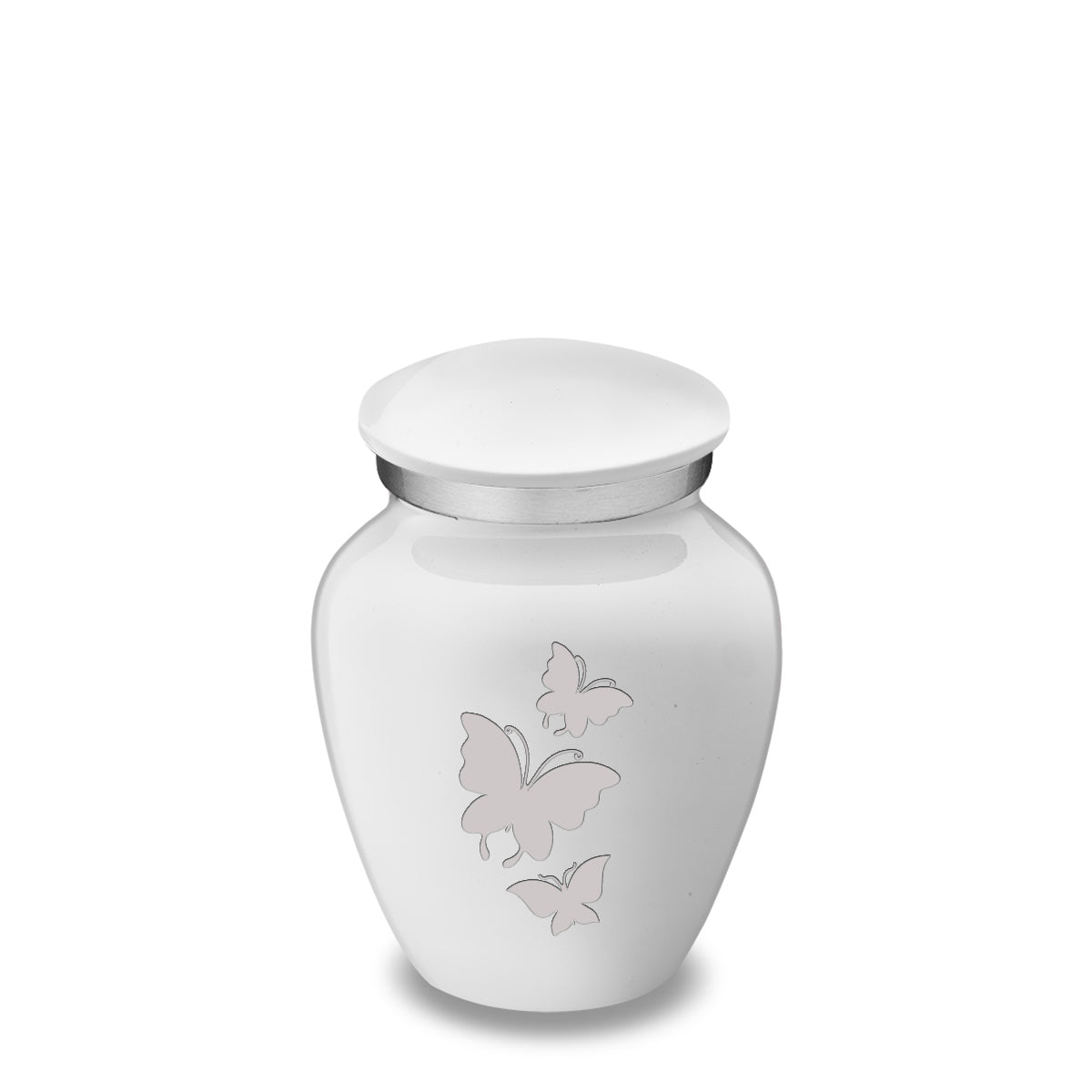 Keepsake Embrace White Butterflies Cremation Urn