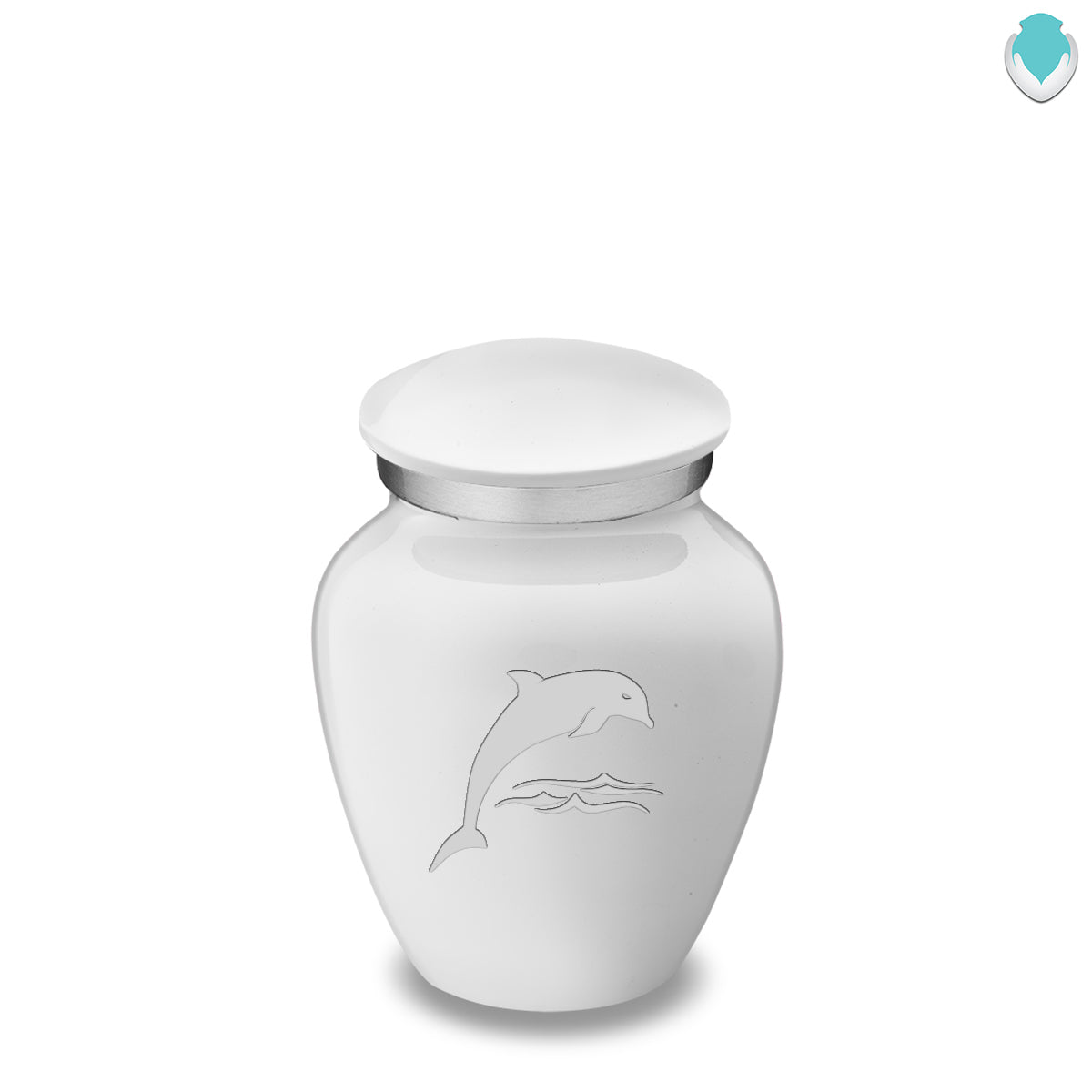 Keepsake Embrace White Dolphin Cremation Urn