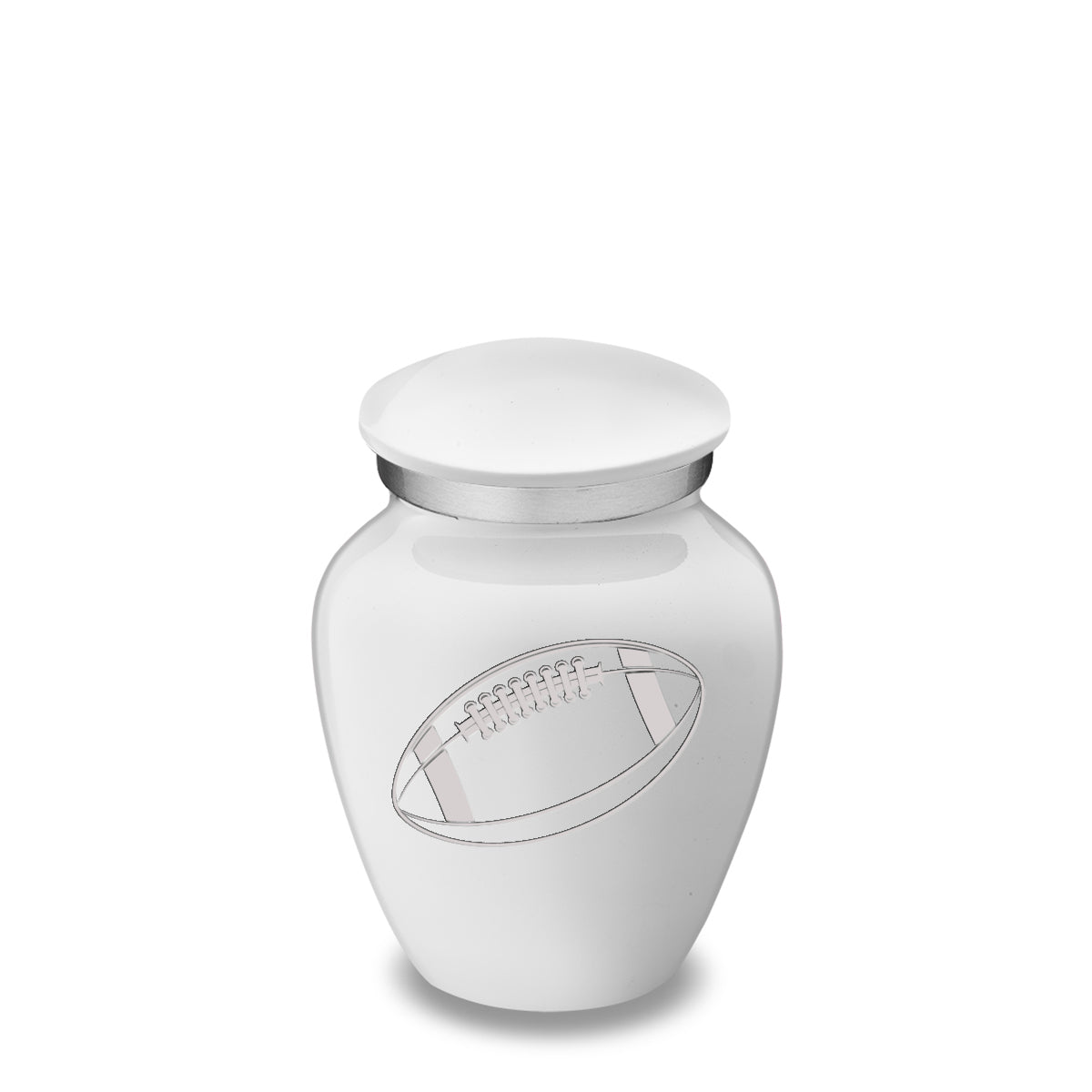 Keepsake Embrace White Football Cremation Urn