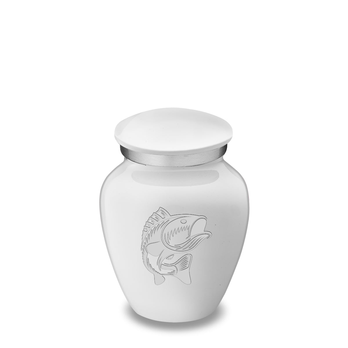 Keepsake Embrace White Fish Cremation Urn