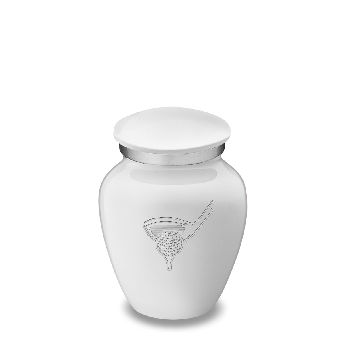 Keepsake Embrace White Golfer Cremation Urn