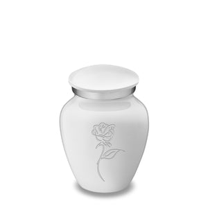 Keepsake Embrace White Rose Cremation Urn