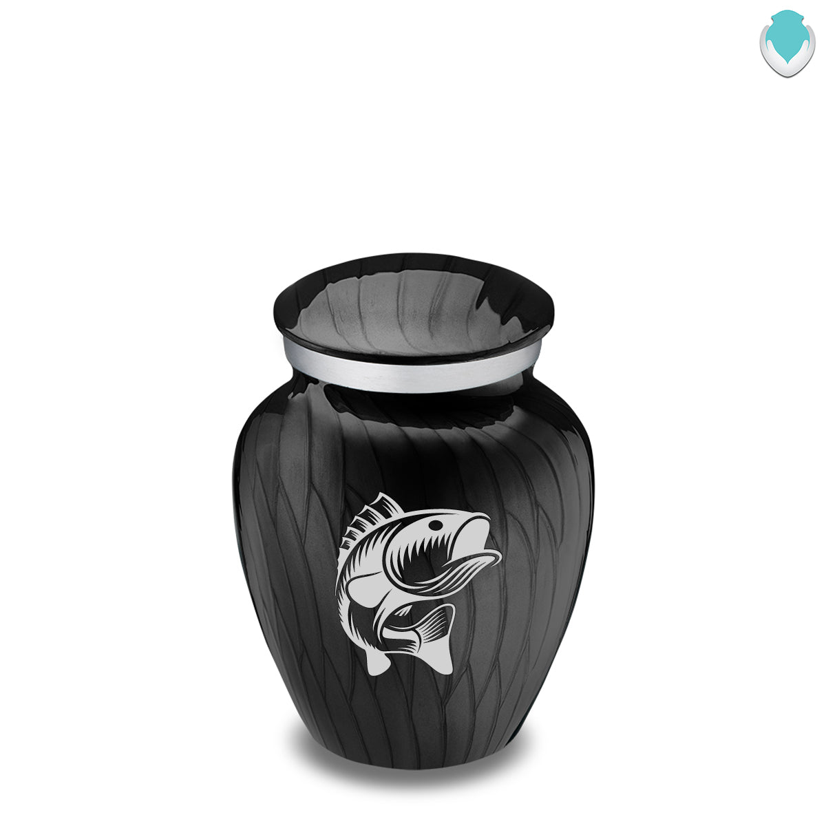 Keepsake Embrace Pearl Black Fishing Cremation Urn