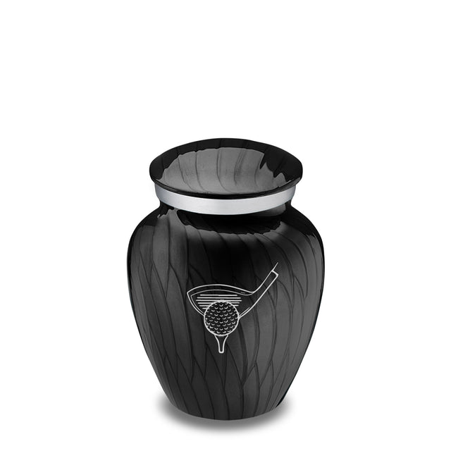 Keepsake Embrace Pearl Black Golf Cremation Urn