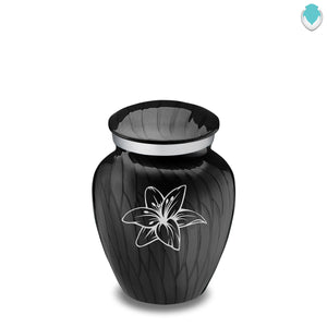 Keepsake Embrace Pearl Black Lily Cremation Urn