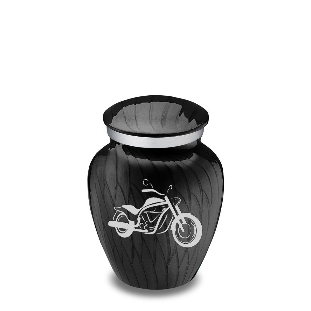 Keepsake Embrace Pearl Black Motorcycle Cremation Urn